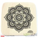 Grawerowana Deska/ Podkładka bukowa MANDALA M02, drewno naturalne