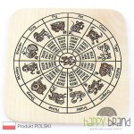 Grawerowana Deska/ Podkładka bukowa CHIŃSKI ZODIAK W01