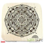 Grawerowana Deska/ Podkładka bukowa MANDALA M03, drewno naturalne