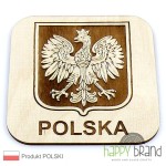 Grawerowana Podstawka Pod Kubek GODŁO POLSKI 9GP
