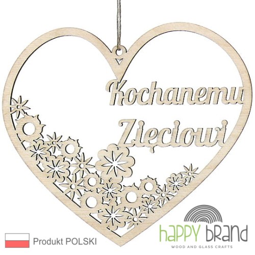zawieszka serce z kwiatkami - Kochanemu Zięciowi