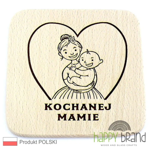 deska podkładka bukowa - kochanej MAMIE