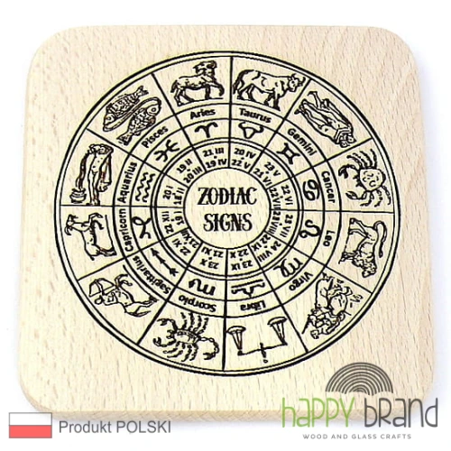 deska podkładka bukowa - znaki zodiaku W02