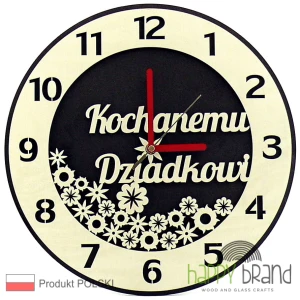 ZEGAR drewniany dla Dziadka