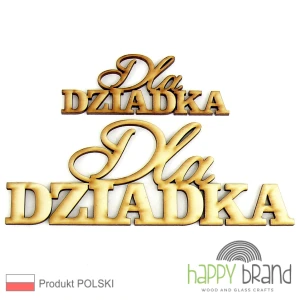 Napis Dla DZIADKA ze sklejki drewnianej