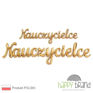 Napis Nauczycielce ze sklejki drewnianej 