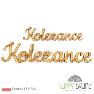 Napis Koleżance ze sklejki drewnianej