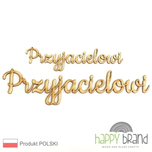 Napis Przyjacielowi ze sklejki drewnianej