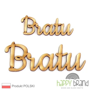 Napis Bratu ze sklejki drewnianej 