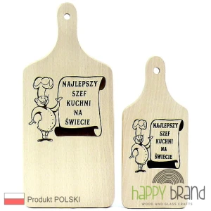 Grawerowana Deska z rączką SZEF KUCHNI
