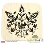 Grawerowana Deska/ Podkładka bukowa FOLK L04, drewno naturalne