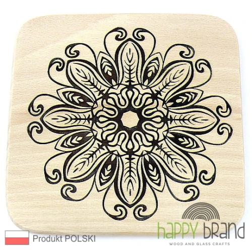 deska podkładka bukowa - mandala M01