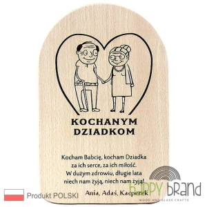 Deska/Obrazek dla DZIADKÓW z imionami wnucząt