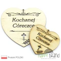 serce zawieszka na znicz - Kochanej Córeczce