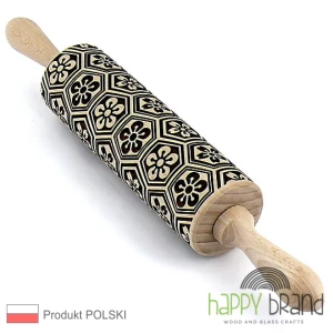 Wałek GRAWEROWANY do ciasta - PLASTER MIODU 011W