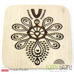 Grawerowana Deska/ Podkładka bukowa FOLK parzenica L05, drewno naturalne