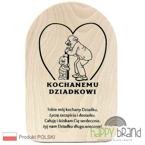 Grawerowana Deska/Obrazek dla DZIADKA