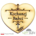 serce zawieszka na znicz - Kochanej Babci przydymione