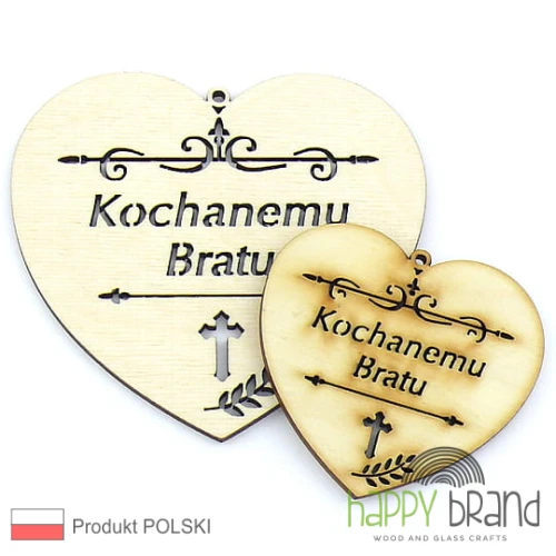 serce zawieszka na znicz - Kochanemu Bratu