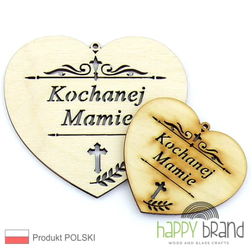 serce zawieszka na znicz - Kochanej Mamie