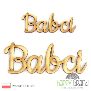 Napis Babci ze sklejki drewnianej