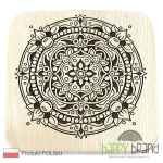 Grawerowana Deska/ Podkładka bukowa MANDALA M03, drewno naturalne