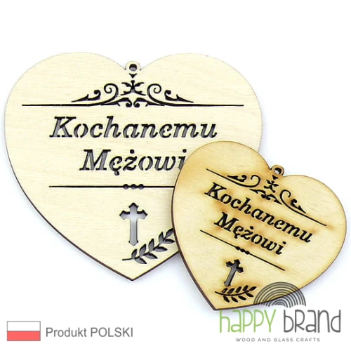 serce zawieszka na znicz - Kochanemu Mężowi
