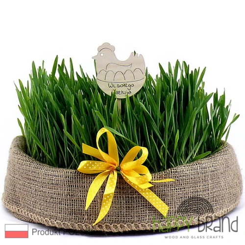 topper Wielkanocny Kura alleluja - przykład dekoracji