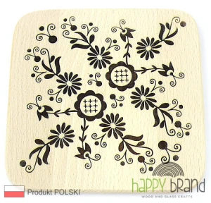 Grawerowana Deska/ Podkładka bukowa FOLK L03, drewno naturalne