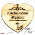 serce zawieszka na znicz - Kochanemu Mężowi przydymione
