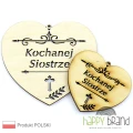 serce zawieszka na znicz - Kochanej Siostrze