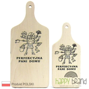 Grawerowana Deska z rączką PERFEKCYJNA PANI DOMU