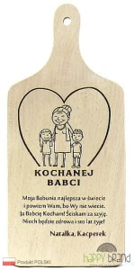 Deska z rączką dla BABCI z imionami wnucząt