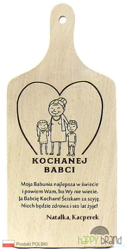 deska grawerowana - Kochanej Babci z imionami wnucząt