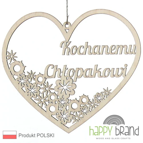 zawieszka serce z kwiatkami - Kochanemu Chłopakowi