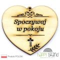 serce zawieszka na znicz - Spoczywaj w Pokoju przydymione