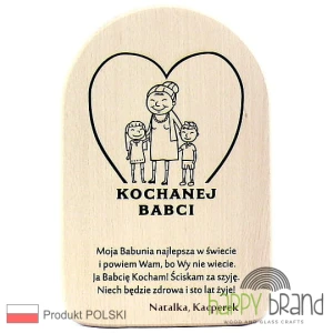 Deska/Obrazek dla BABCI z imionami wnucząt