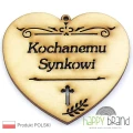 serce zawieszka na znicz - Kochanemu Synkowi przydymione