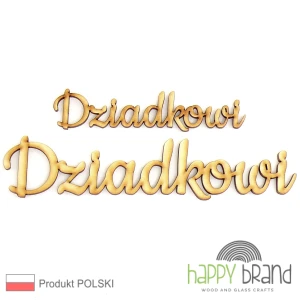 Napis Dziadkowi ze sklejki drewnianej