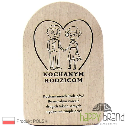 deska obrazek grawerowany - Kochanym Rodzicom