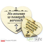 Zawieszka na znicz, wiązankę NA ZAWSZE W NASZYCH SERCACH ZN12