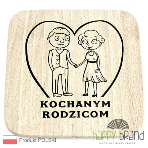 deska podkładka bukowa - kochanym RODZICOM