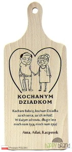 Deska z rączką dla DZIADKÓW z imionami wnucząt