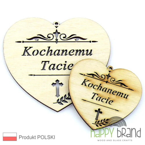 serce zawieszka na znicz - Kochanemu Tacie